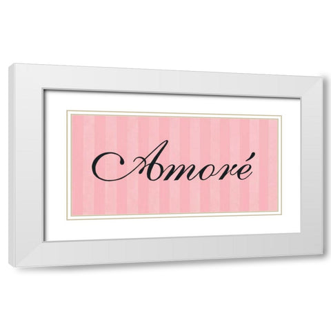 Amore White Modern Wood Framed Art Print with Double Matting by Marrott, Stephanie