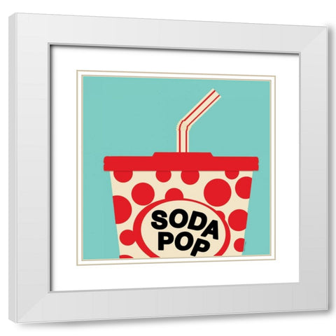 Drink White Modern Wood Framed Art Print with Double Matting by Marrott, Stephanie