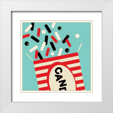 Candy White Modern Wood Framed Art Print with Double Matting by Marrott, Stephanie