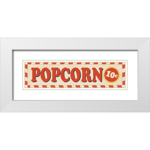 Popcorn White Modern Wood Framed Art Print with Double Matting by Marrott, Stephanie