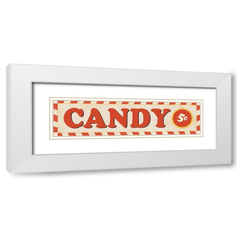 Candy White Modern Wood Framed Art Print with Double Matting by Marrott, Stephanie