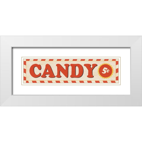 Candy White Modern Wood Framed Art Print with Double Matting by Marrott, Stephanie