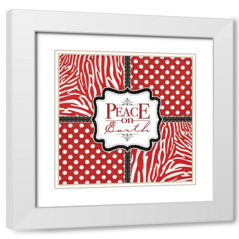 Peace - Animal White White Modern Wood Framed Art Print with Double Matting by Marrott, Stephanie