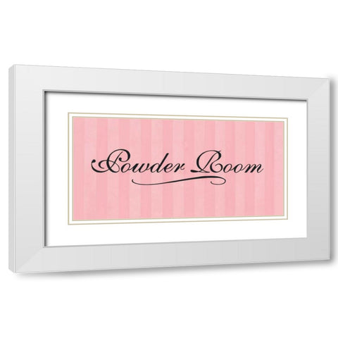 Powder Room White Modern Wood Framed Art Print with Double Matting by Marrott, Stephanie
