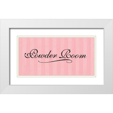 Powder Room White Modern Wood Framed Art Print with Double Matting by Marrott, Stephanie