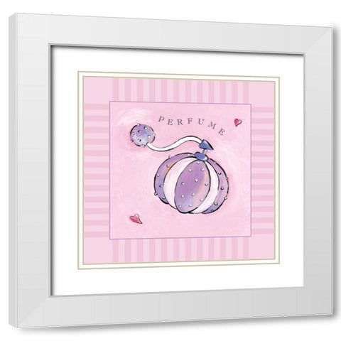 Perfume White Modern Wood Framed Art Print with Double Matting by Marrott, Stephanie