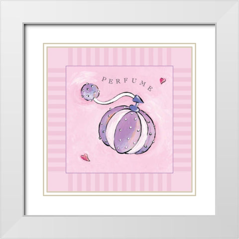 Perfume White Modern Wood Framed Art Print with Double Matting by Marrott, Stephanie