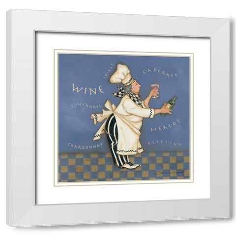 Wine Chef White Modern Wood Framed Art Print with Double Matting by Marrott, Stephanie