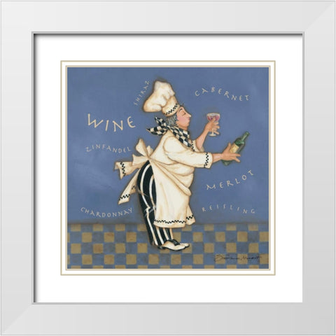 Wine Chef White Modern Wood Framed Art Print with Double Matting by Marrott, Stephanie