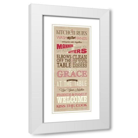 Kitchen Rules White Modern Wood Framed Art Print with Double Matting by Marrott, Stephanie