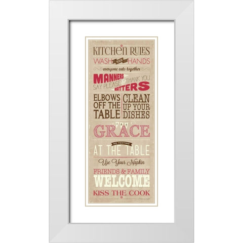 Kitchen Rules White Modern Wood Framed Art Print with Double Matting by Marrott, Stephanie