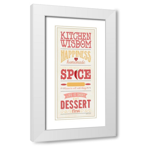 Kitchen Wisdom White Modern Wood Framed Art Print with Double Matting by Marrott, Stephanie