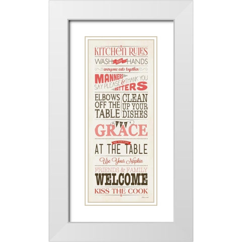 Kitchen Rules White Modern Wood Framed Art Print with Double Matting by Marrott, Stephanie
