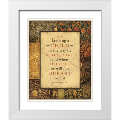 A Child White Modern Wood Framed Art Print with Double Matting by Marrott, Stephanie
