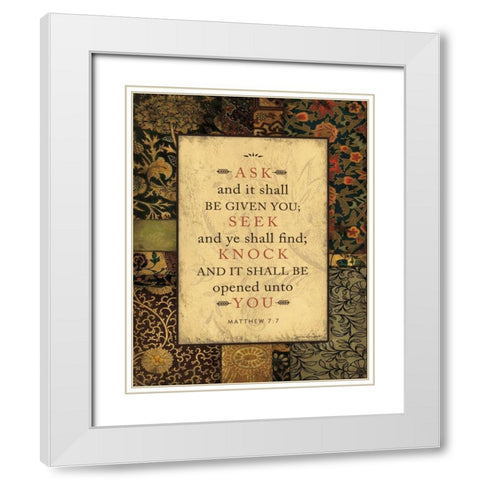 Knock White Modern Wood Framed Art Print with Double Matting by Marrott, Stephanie