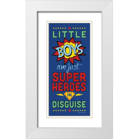 Boys Are Just White Modern Wood Framed Art Print with Double Matting by Marrott, Stephanie