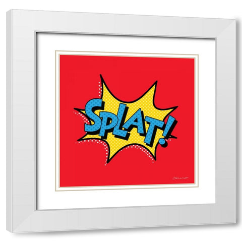 SPLAT! White Modern Wood Framed Art Print with Double Matting by Marrott, Stephanie
