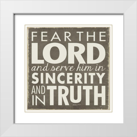Serve Him White Modern Wood Framed Art Print with Double Matting by Marrott, Stephanie