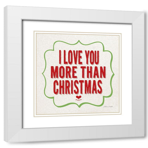 Love You White Modern Wood Framed Art Print with Double Matting by Marrott, Stephanie