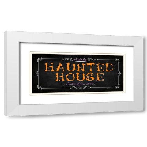 Haunted House White Modern Wood Framed Art Print with Double Matting by Marrott, Stephanie