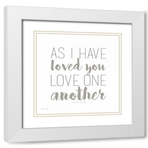 Loved You White Modern Wood Framed Art Print with Double Matting by Marrott, Stephanie