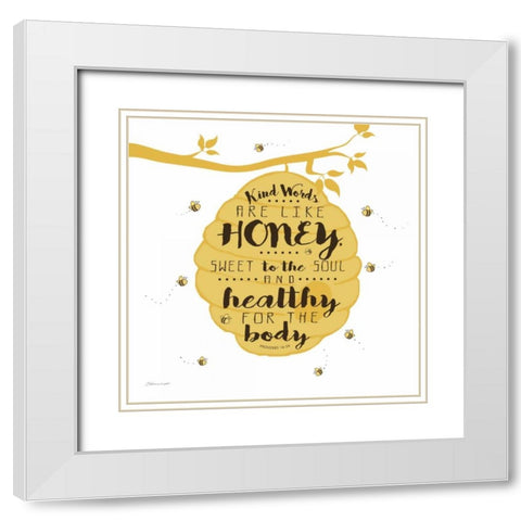 Kind Words White Modern Wood Framed Art Print with Double Matting by Marrott, Stephanie