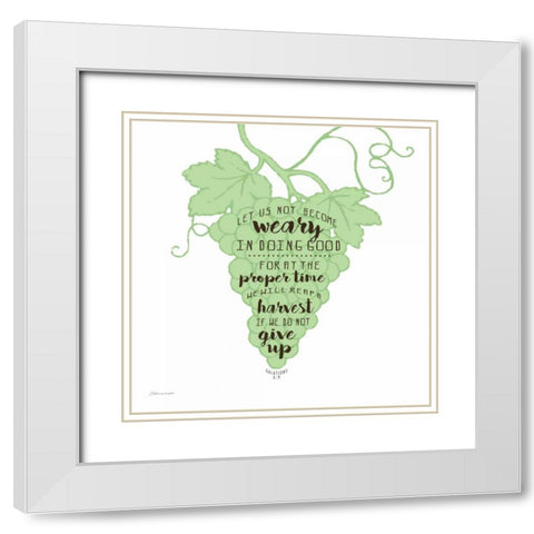 Harvest White Modern Wood Framed Art Print with Double Matting by Marrott, Stephanie