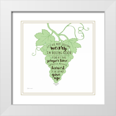 Harvest White Modern Wood Framed Art Print with Double Matting by Marrott, Stephanie