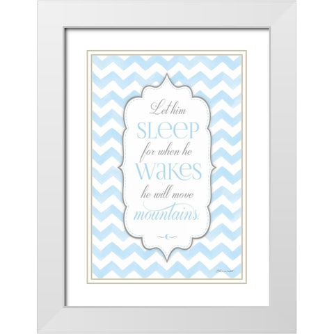 Let Him Sleep White Modern Wood Framed Art Print with Double Matting by Marrott, Stephanie
