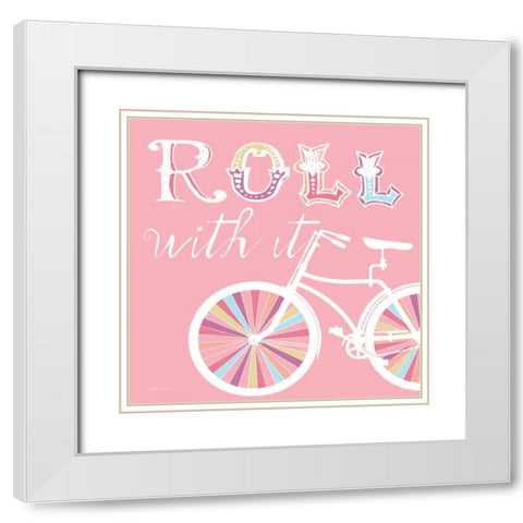 Roll With It White Modern Wood Framed Art Print with Double Matting by Marrott, Stephanie
