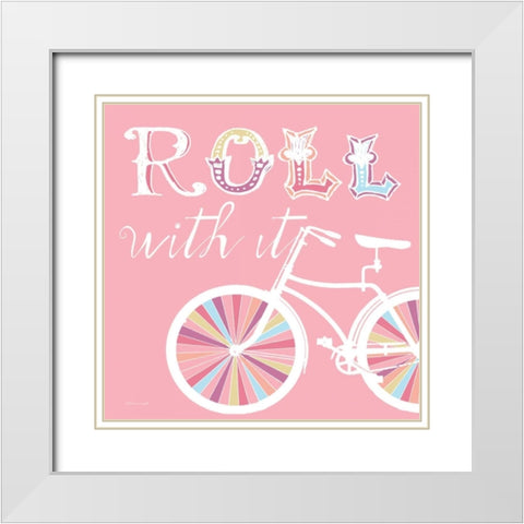 Roll With It White Modern Wood Framed Art Print with Double Matting by Marrott, Stephanie