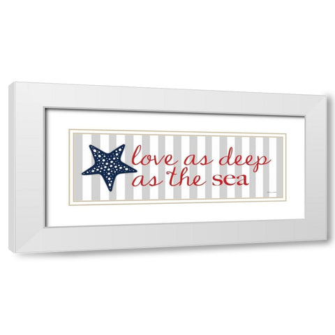Love As Deep White Modern Wood Framed Art Print with Double Matting by Marrott, Stephanie