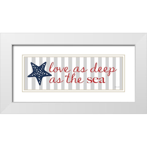 Love As Deep White Modern Wood Framed Art Print with Double Matting by Marrott, Stephanie