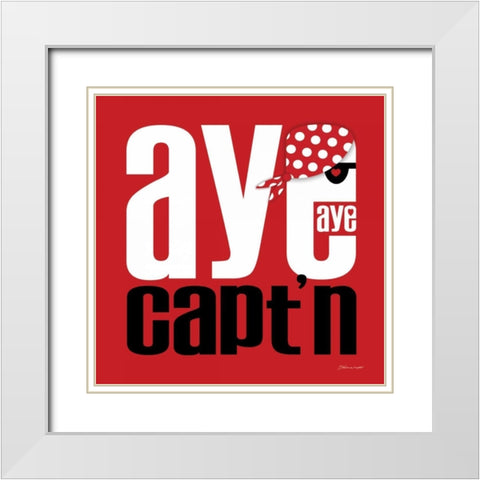 Aye Aye White Modern Wood Framed Art Print with Double Matting by Marrott, Stephanie