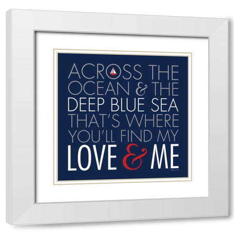 My Love and Me White Modern Wood Framed Art Print with Double Matting by Marrott, Stephanie