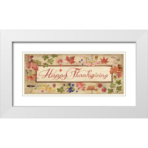 Thanksgiving White Modern Wood Framed Art Print with Double Matting by Marrott, Stephanie