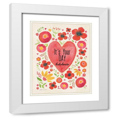 Your Day White Modern Wood Framed Art Print with Double Matting by Marrott, Stephanie