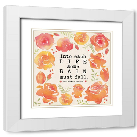 Some Rain White Modern Wood Framed Art Print with Double Matting by Marrott, Stephanie