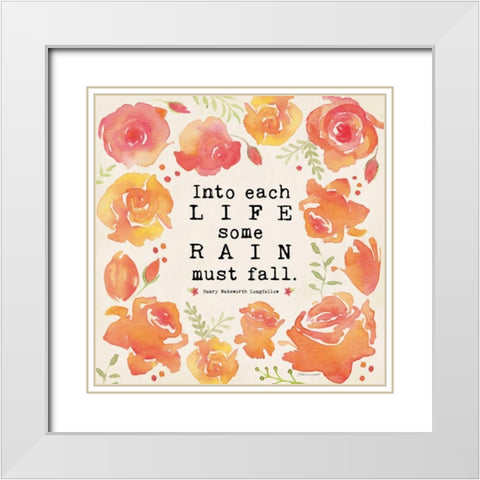 Some Rain White Modern Wood Framed Art Print with Double Matting by Marrott, Stephanie