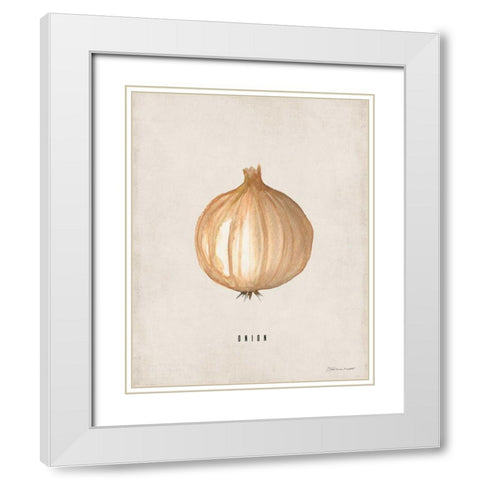 Onion White Modern Wood Framed Art Print with Double Matting by Marrott, Stephanie
