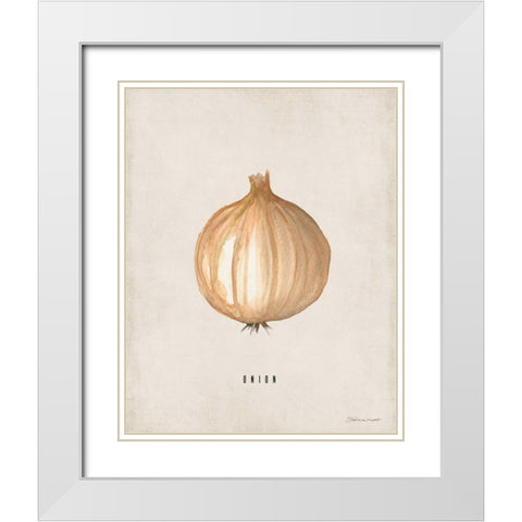 Onion White Modern Wood Framed Art Print with Double Matting by Marrott, Stephanie