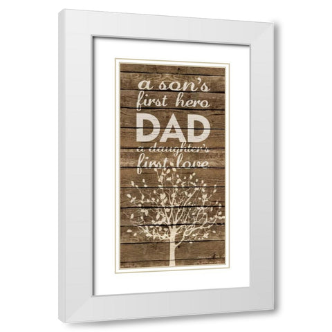 First Love White Modern Wood Framed Art Print with Double Matting by Marrott, Stephanie