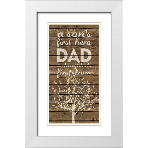 First Love White Modern Wood Framed Art Print with Double Matting by Marrott, Stephanie