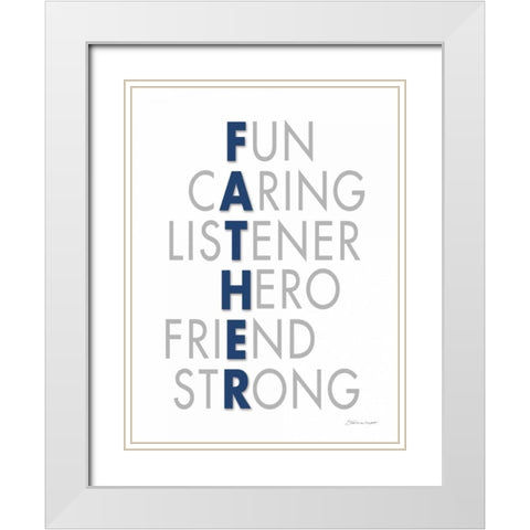 Father II White Modern Wood Framed Art Print with Double Matting by Marrott, Stephanie