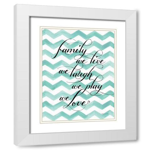 We Love  White Modern Wood Framed Art Print with Double Matting by Marrott, Stephanie