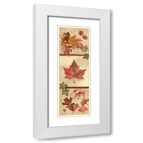 Autumn Collage II White Modern Wood Framed Art Print with Double Matting by Marrott, Stephanie
