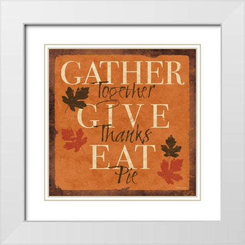 Gather Together White Modern Wood Framed Art Print with Double Matting by Marrott, Stephanie
