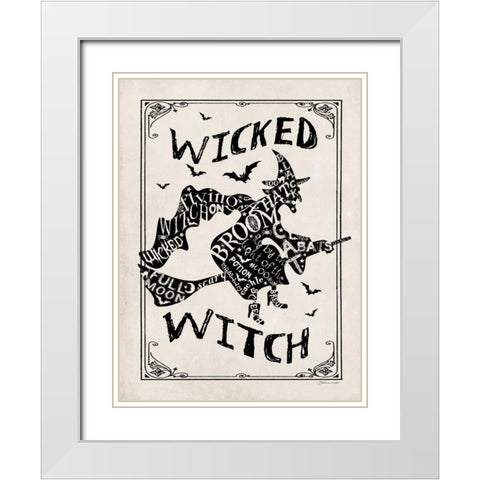 Wicked Witch I  White Modern Wood Framed Art Print with Double Matting by Marrott, Stephanie