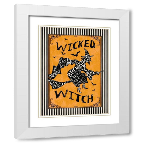Wicked Witch II White Modern Wood Framed Art Print with Double Matting by Marrott, Stephanie