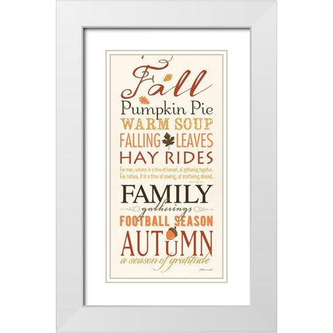 Fall White Modern Wood Framed Art Print with Double Matting by Marrott, Stephanie